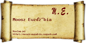Moosz Euzébia névjegykártya
